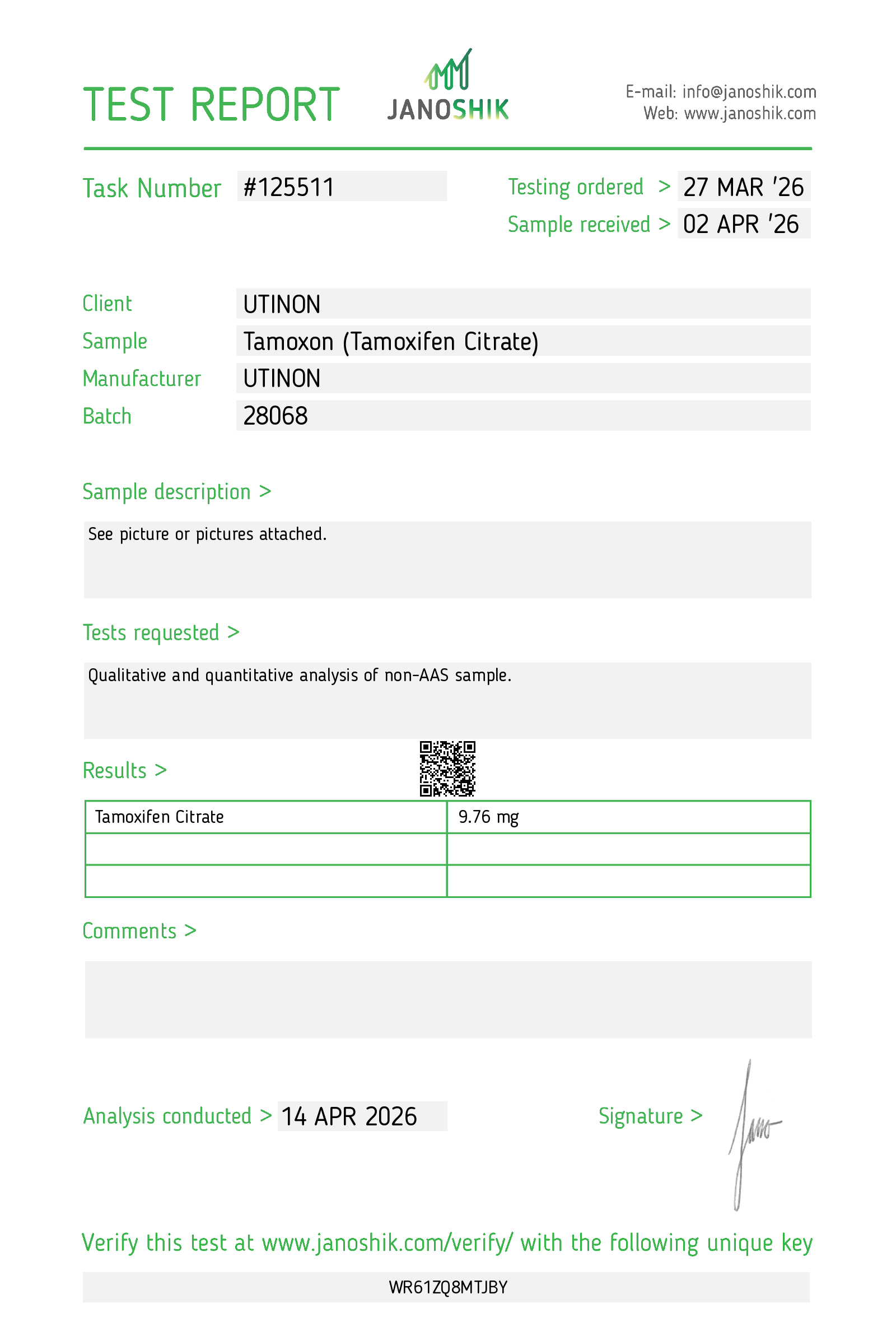 Tamoxon - Tamoxifen Citrate 10 mg - 100 tab – Image 2